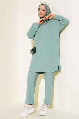 Fitilli İkili Takım Çağla Yeşili - YAZGI TEKSTİL