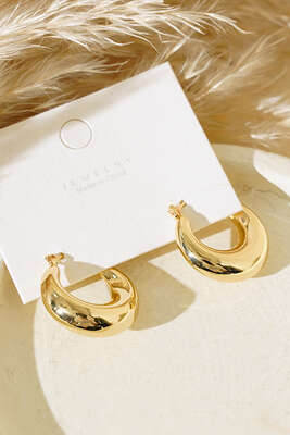 Hilal Model Küpe Gold - Küpe