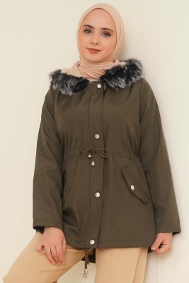 İçi Kürklü Kısa Mont Haki - ASME