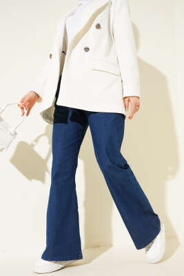 İspanyol Paça Kot Pantolon Orta Mavi 