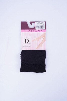 Italıana Fit 15 Siyah Soket Çorap 