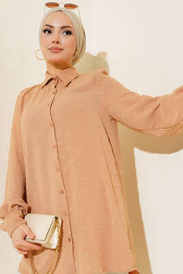 Kabartma Desen Tunik Camel 