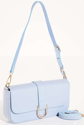 Kapaklı Omuz Çantası Bebe Mavi 