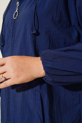 Kapşonlu Paraşüt Kap Lacivert - Kap