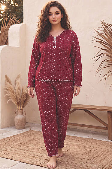 Karışık Desenli Büyük Beden Pijama Takımı Asorti 7 - Pijama