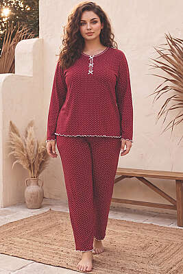 Karışık Desenli Büyük Beden Pijama Takımı Asorti 9 - HEPYEK BASIC