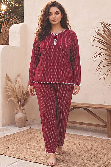 Karışık Desenli Büyük Beden Pijama Takımı Asorti 9 - Pijama