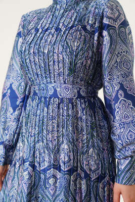 Karışık Desenli Kuşaklı Elbise Parlement - Elbise