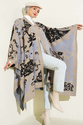 Karışık Desenli Panço Kum Bej - Panço