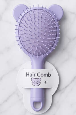 Kedi Figürlü Tarak Lila