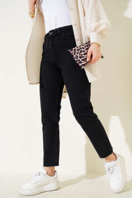 Kesik Dar Paça Pantolon Füme