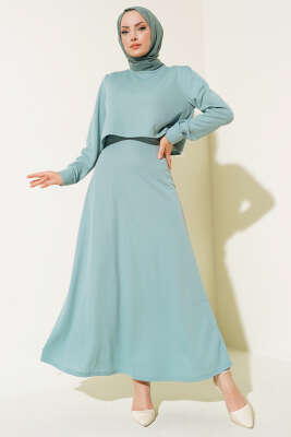 Kol Manşetli Etekli İkili Takım Mint