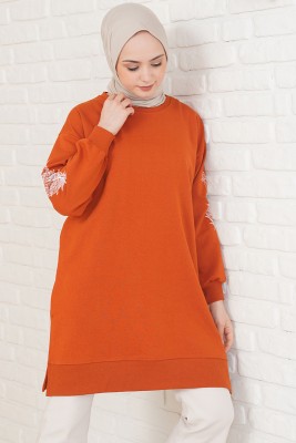 Kolu Çiçek Baskılı Taba Tunik - Tunik