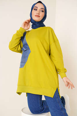 Kot Garnili Tunik Neon Yeşil 