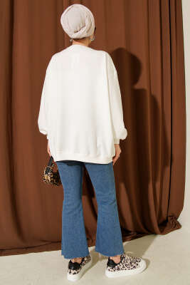 Leopar Ciao Baskılı Tunik Ekru - Tunik