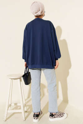 Leopar Ciao Baskılı Tunik Lacivert - Tunik