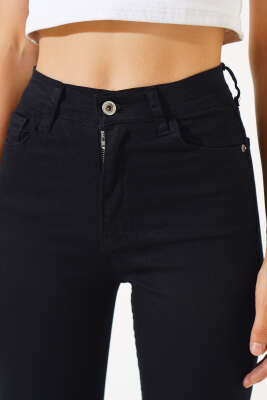 Likralı Skinny Jean Pantolon Siyah - Kadın Giyim Modelleri