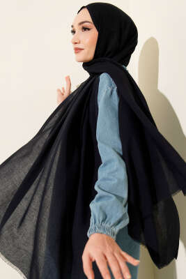 Liora Pamuk Şal Lacivert -167 - MODA KAŞMİR