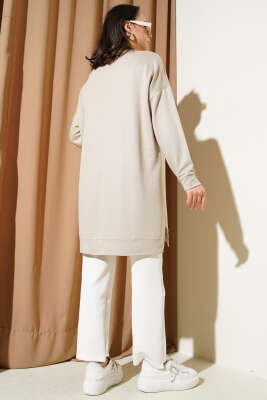 Loyşa Armalı Basic Tunik Bej - Tunik