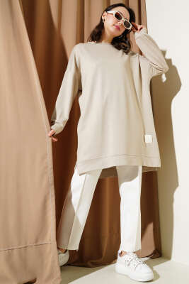 Loyşa Armalı Basic Tunik Bej - Tunik