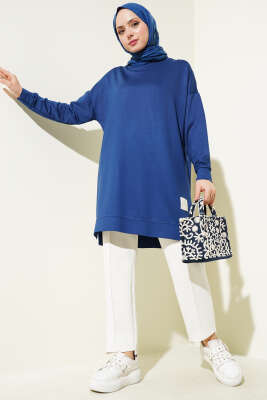 Loyşa Armalı Basic Tunik İndigo - Tunik