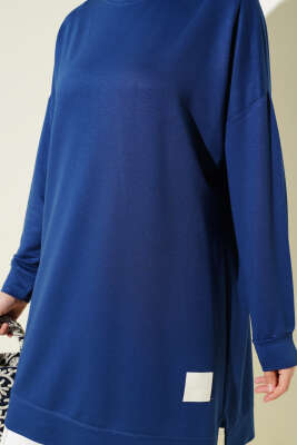 Loyşa Armalı Basic Tunik İndigo - Tunik