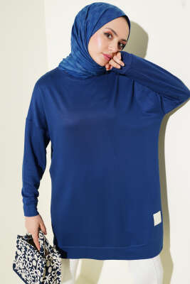 Loyşa Armalı Basic Tunik İndigo 