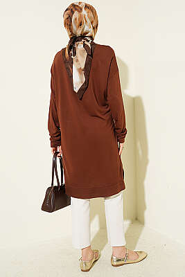 Loyşa Armalı Basic Tunik Kahve - 100-300 TL Ürünler