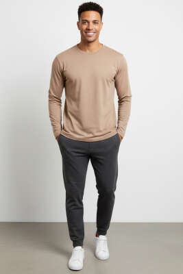 Loyşa Basic Sweatshirt Bej - VAGANZA