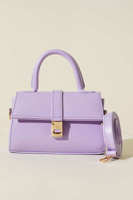 Mıknatıslı El Çantası Lila - Kol Çantası