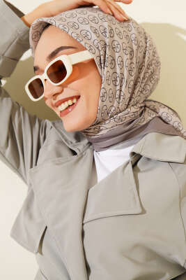 MK Desen Soft Eşarp Kum Bej 