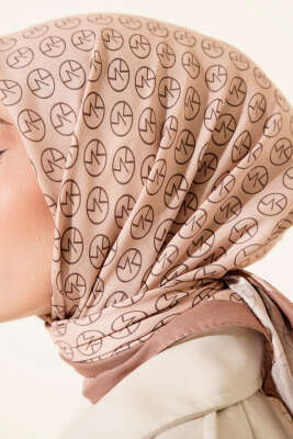 MK Desen Soft Eşarp Latte - Başörtüsü