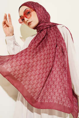 MK Desen Soft Şal Bordo 