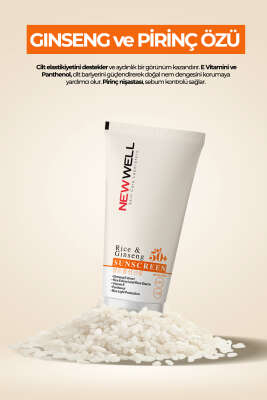 New Well Rice & Ginseng Sunscreen Spf50+ Pirinç Özlü Güneş Kremi 50 ML - CİLT BAKIM&KOZMETİK
