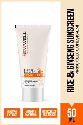 New Well Rice & Ginseng Sunscreen Spf50+ Pirinç Özlü Güneş Kremi 50 ML - CİLT BAKIM&KOZMETİK