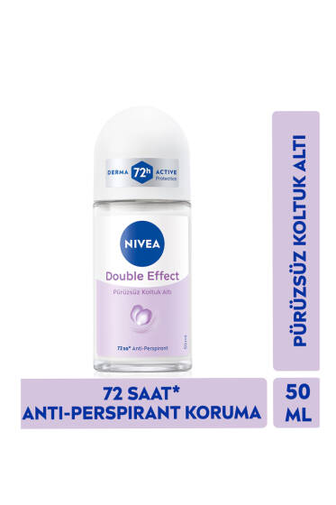 Nivea Double Effect Violet Senses 72 Saat Pürüzsüzlük Etkili Kadın Roll-on Deodorant 50 ml - Yılın Fırsatı