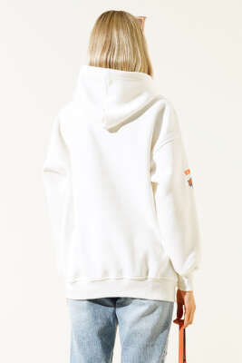 	 NY Baskılı Şardonlu Sweatshirt Ekru - Kadın Giyim Modelleri
