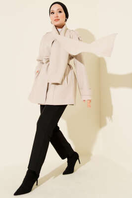 Omuz Apoletli Atkılı Kaşe Kaban Taş 