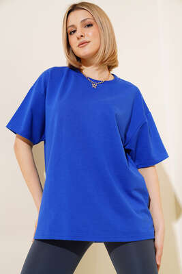 Oversize Basic T-shirt Saks - Yılın Fırsatı