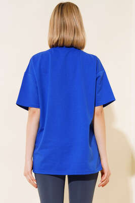Oversize Basic T-shirt Saks - Yılın Fırsatı