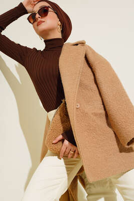 Oversize Buklet Kaban Camel - Kaban