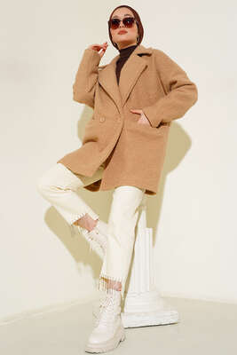 Oversize Buklet Kaban Camel - Kaban