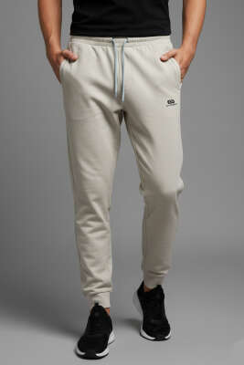 Paça Ribanalı Cepli Erkek Eşofman Altı Taş 