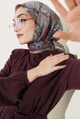 Paisley Retro Desen Eşarp Vizon 