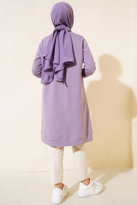 Paraşüt Cep Model Tunik Lila - Tunik