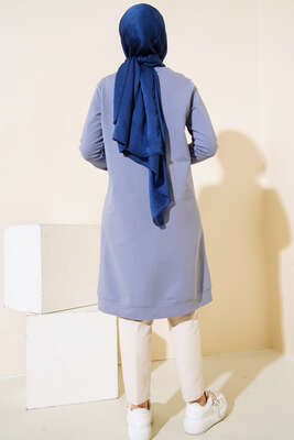 Paraşüt Cep Model Tunik Mavi - Tunik