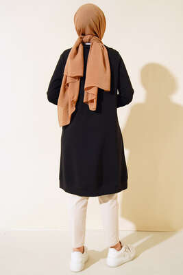 Paraşüt Cep Model Tunik Siyah - Tunik