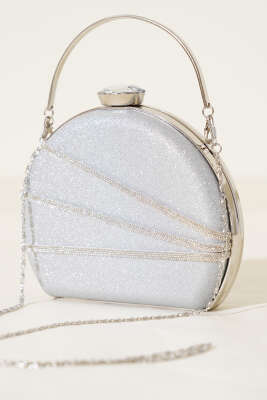 Parlak Süslemeli Abiye Çanta Gümüş - GÜZEL ÇANTA