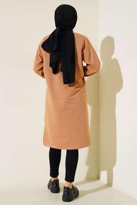 Perfection Baskılı Tunik Camel - Tunik