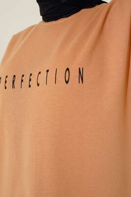 Perfection Baskılı Tunik Camel - Tunik